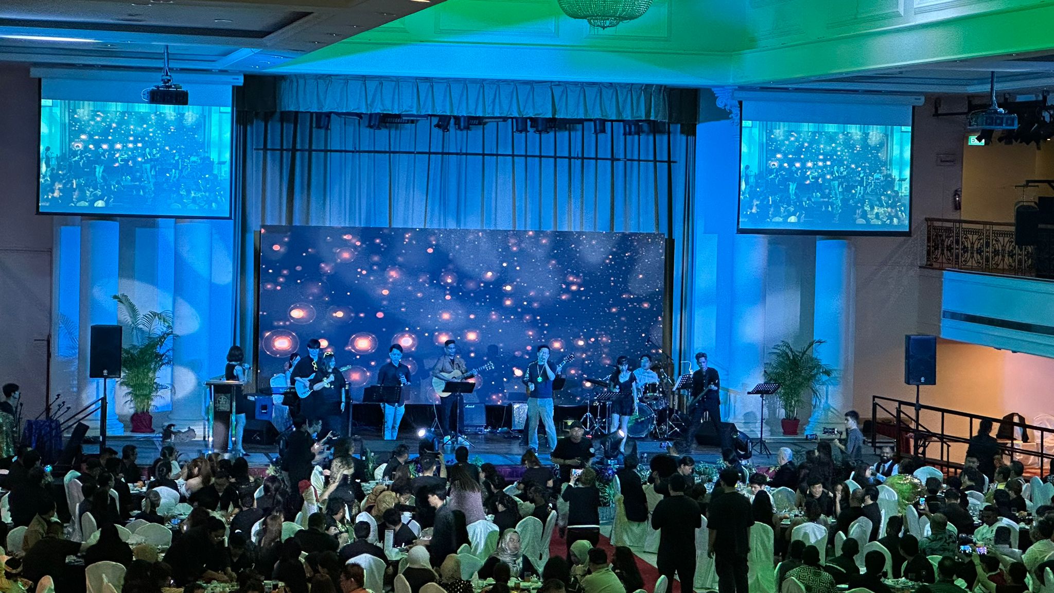 Live band equipment setup by AVSS